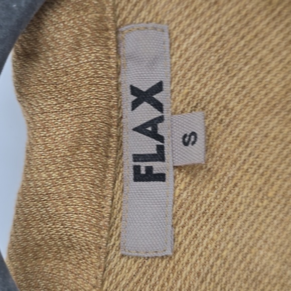 Flax Linen Button Down Blouse Yellowish Women's Size S - Picture 8 of 9